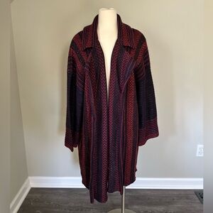 Soft Surroundings Wool Blend Duster - Metallic 1X